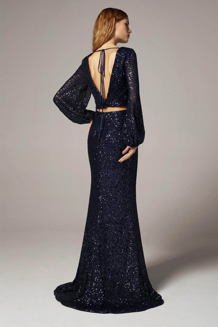Trumpet-Mermaid Ankle Length Sequined Dress CS0304 - COCOMELODY
