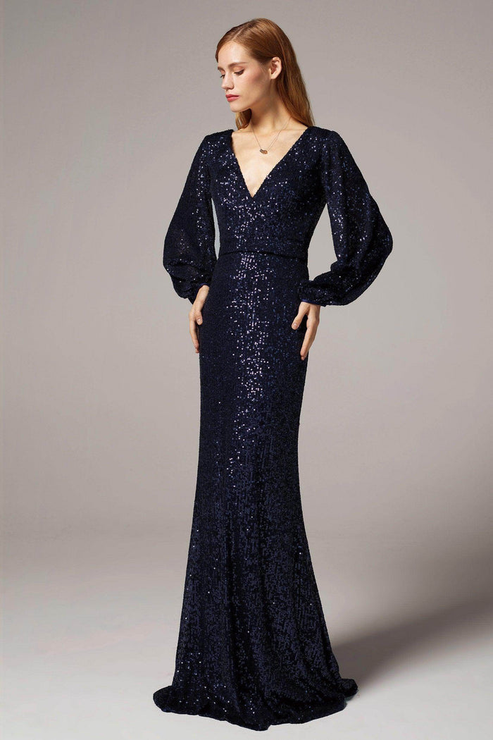 Trumpet-Mermaid Ankle Length Sequined Dress CS0304 - COCOMELODY