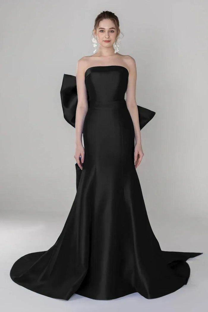 Trumpet-Mermaid Court Train Mikado Wedding Dress CW2521 - COCOMELODY