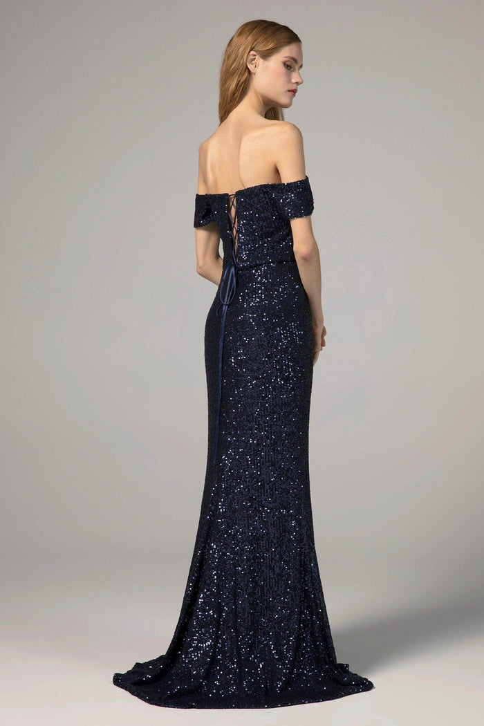 Trumpet-Mermaid Floor Length Sequined Dress CS0290 - COCOMELODY