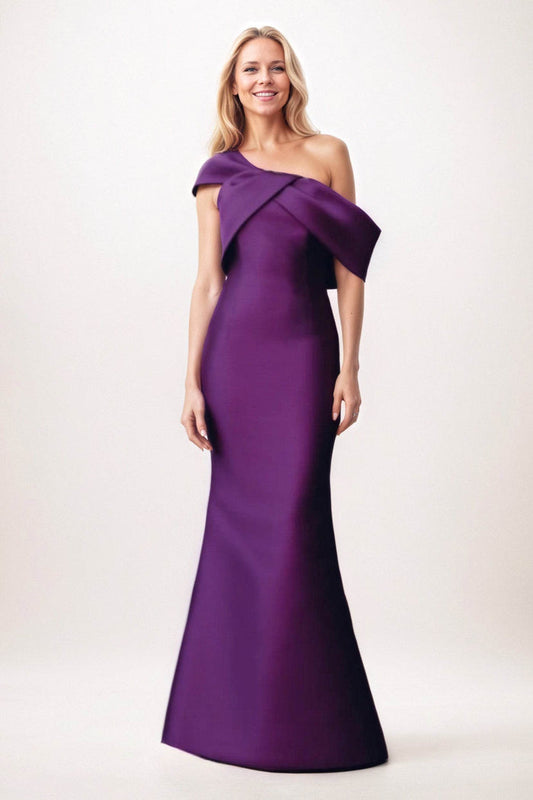Trumpet-Mermaid Maxi Satin Mother of the Bride Dresses CM0384 - COCOMELODY
