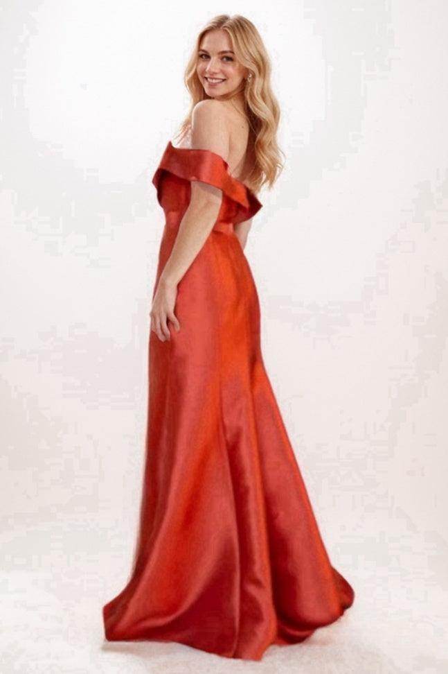 Trumpet-Mermaid Maxi Satin Prom Dress CS0713 - COCOMELODY