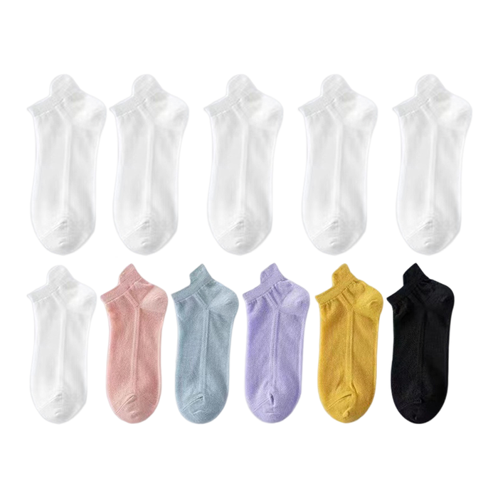 mixed colors (5 pairs)+white (5 pairs) / female