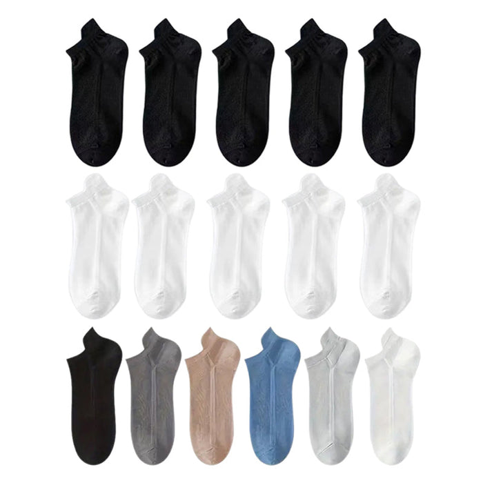 mixed colors (5 pairs)+black (5 pairs)+white (5 pairs) / male