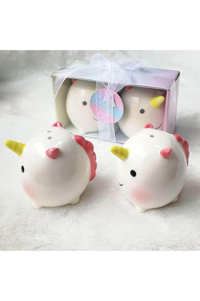 Unicorn Salt Pepper Shakers Set Baby Shower Favors Birthday Party Favors (Set of 6 pcs) - COCOMELODY
