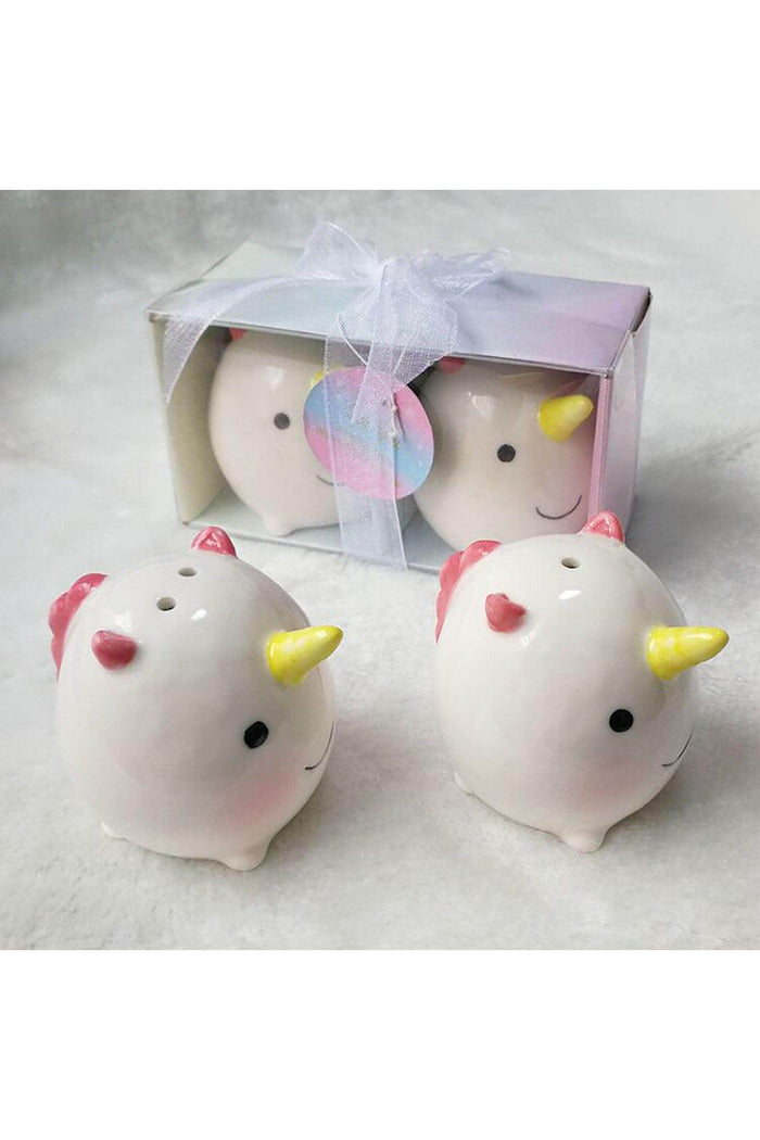 Unicorn Salt Pepper Shakers Set Baby Shower Favors Birthday Party Favors (Set of 6 pcs) - COCOMELODY