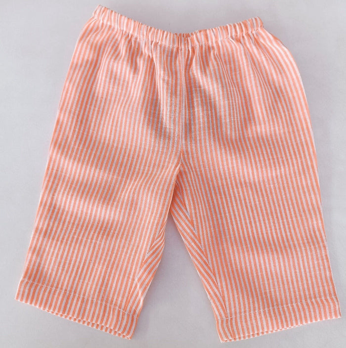 Unisex Peach Stripes Print Pant Pants Yo Baby India