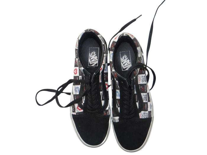 Vans Men's Black and Patterned Sneakers4