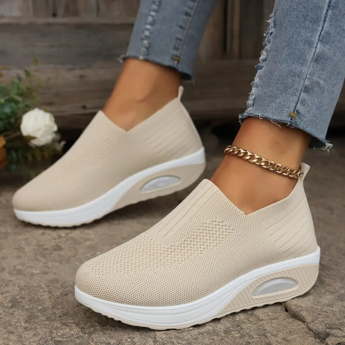 Violet - Women's Casual Orthopedic Slip-On Shoes with Knit Upper