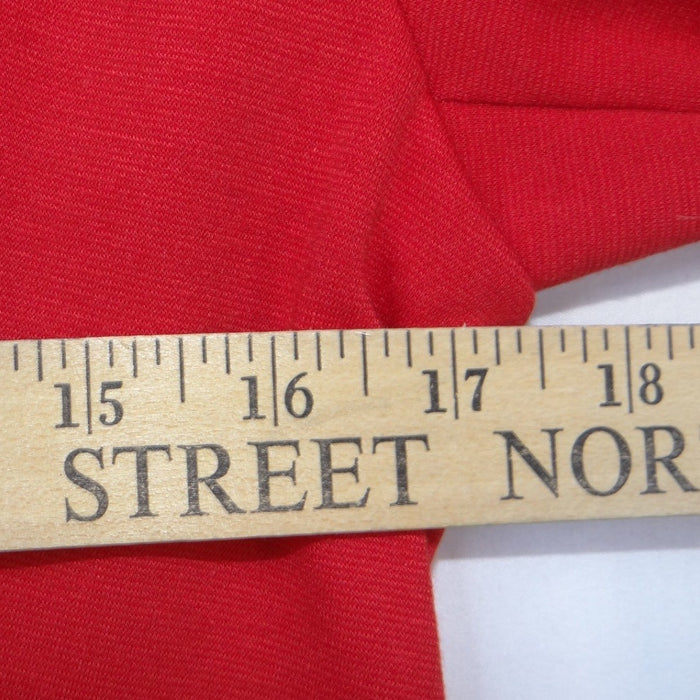 VTG Covington Womens Red Single Button Open Front Collarless Blazer Jacket Small4