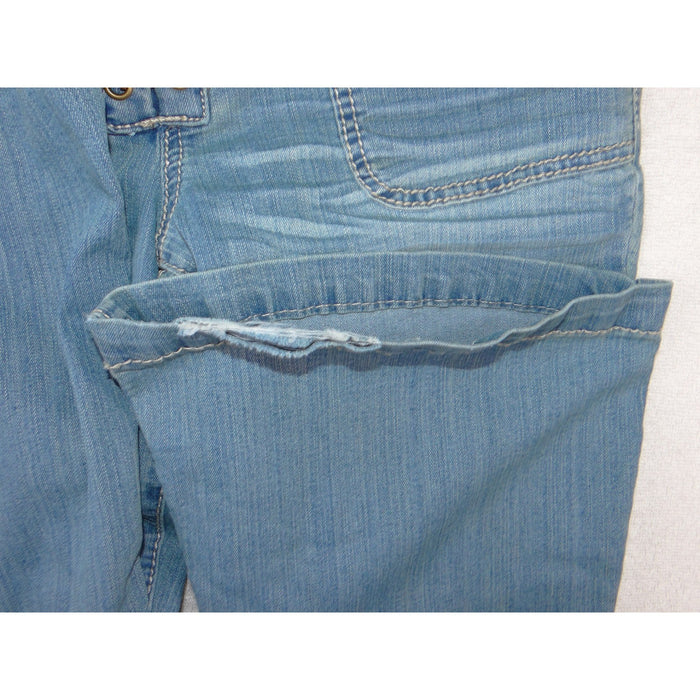 VTG Mudd Womens Flare Jeans Light Wash Lace Up Front Braided Pockets Size 111