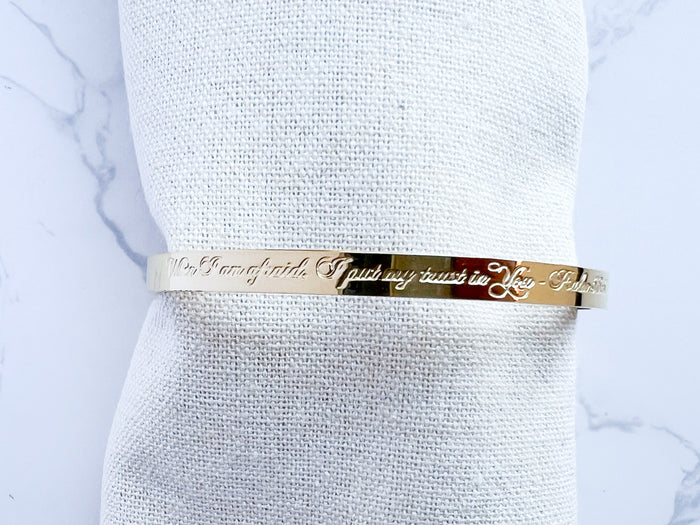 When I Am Afraid I Put My Trust In You Bracelet
