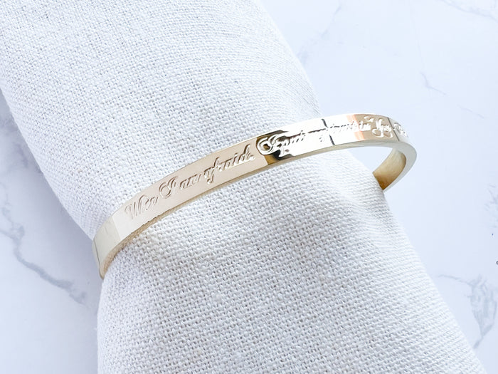 When I Am Afraid I Put My Trust In You Bracelet