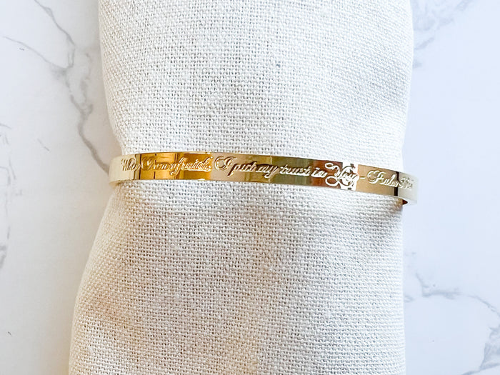 When I Am Afraid I Put My Trust In You Bracelet