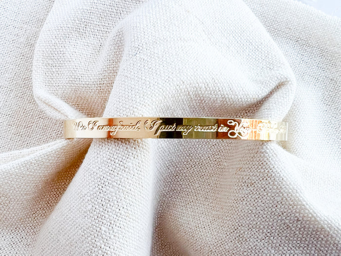 When I Am Afraid I Put My Trust In You Bracelet