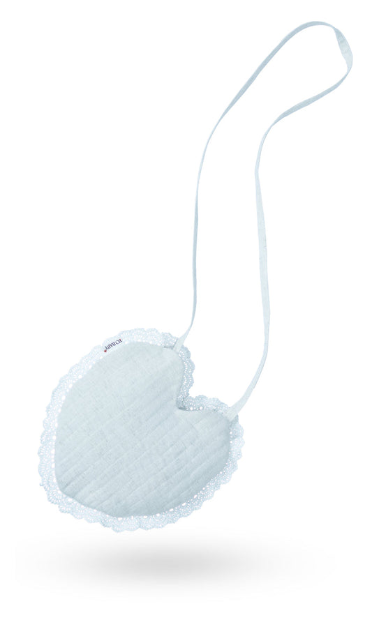 White Heart Shaped Quilted Ruffle Sling Purse PURSE Yo Baby Wholesale