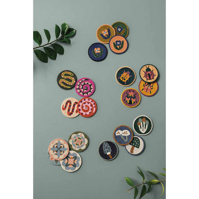 Wildgrove Beaded Coasters Set of 4