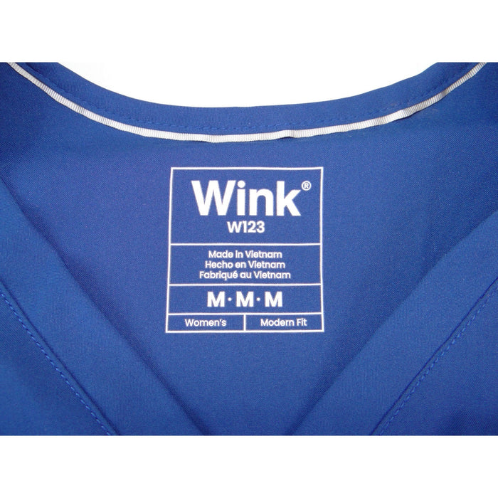Wink W123 Women Royal Blue V Neck Scrub Top Modern Fit Medical Uniform Medium2