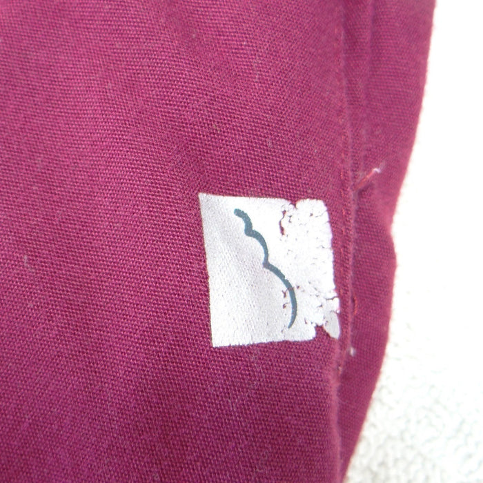 Womens Burgundy Elastic Waist Straight Leg Scrub Pants Medical Uniform Maroon3