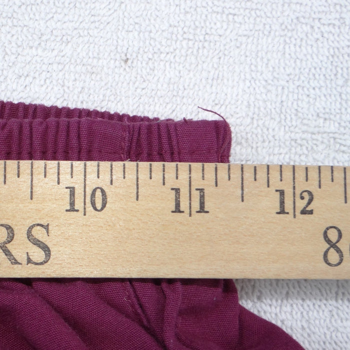 Womens Burgundy Elastic Waist Straight Leg Scrub Pants Medical Uniform Maroon4