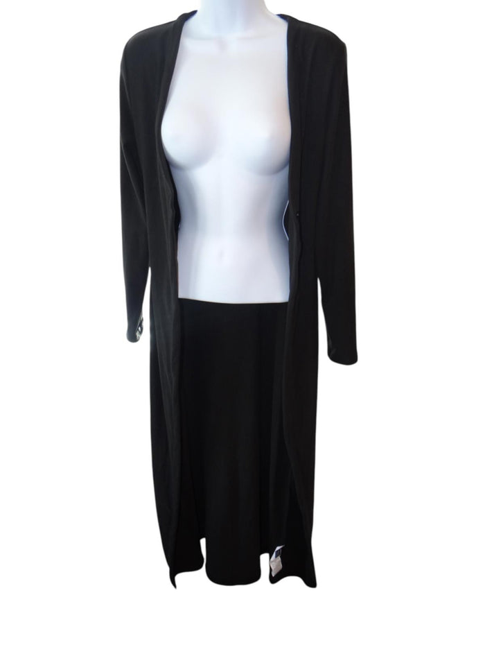Women's Long Black Cardigan Dress   Size M1