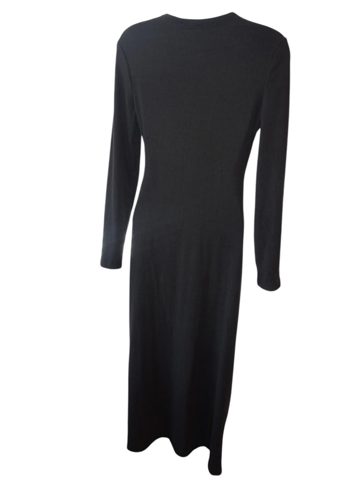 Women's Long Black Cardigan Dress   Size M2
