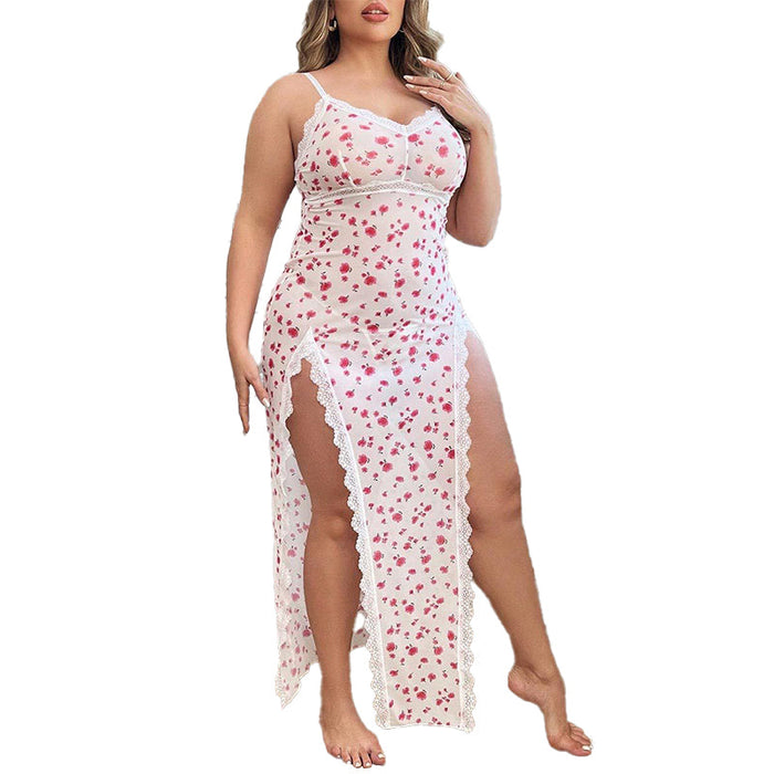 White Floral / XL