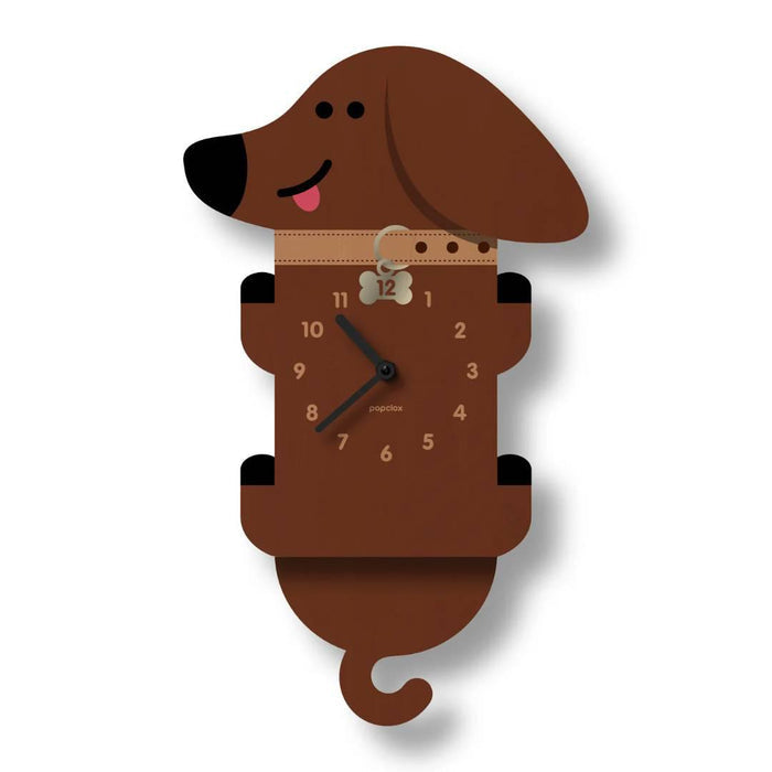 Wood Clock - Wiener Dog Pendulum by Popclox