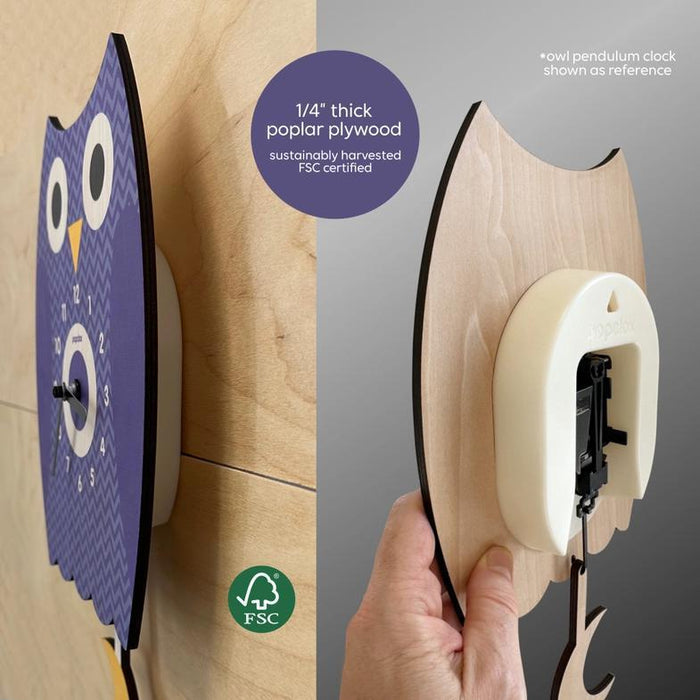 Wood Clock - Wiener Dog Pendulum by Popclox