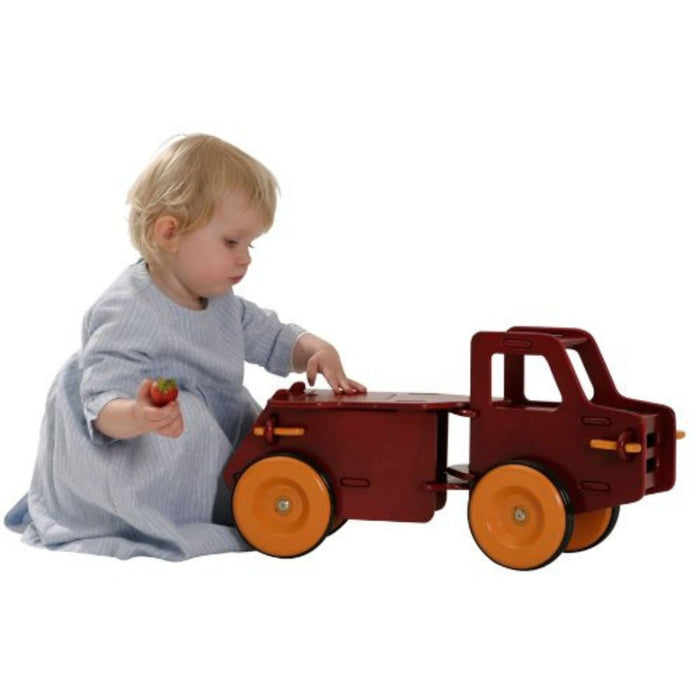 Wooden Baby Ride-On Truck, Red