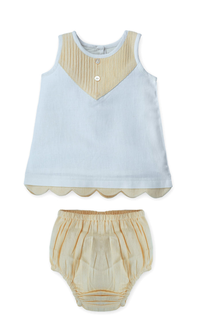 Eve Dress : YELLOW : Infant : Toddler : Tween dress & diaper cover Yo Baby India