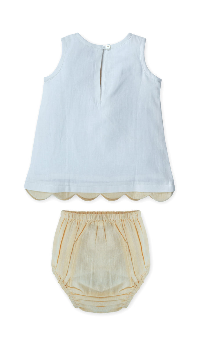 Eve Dress : YELLOW : Infant : Toddler : Tween dress & diaper cover Yo Baby India
