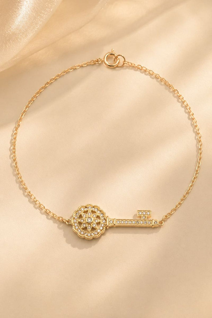 Yellow Gold Plated Bracelets with Crystals CQ0048