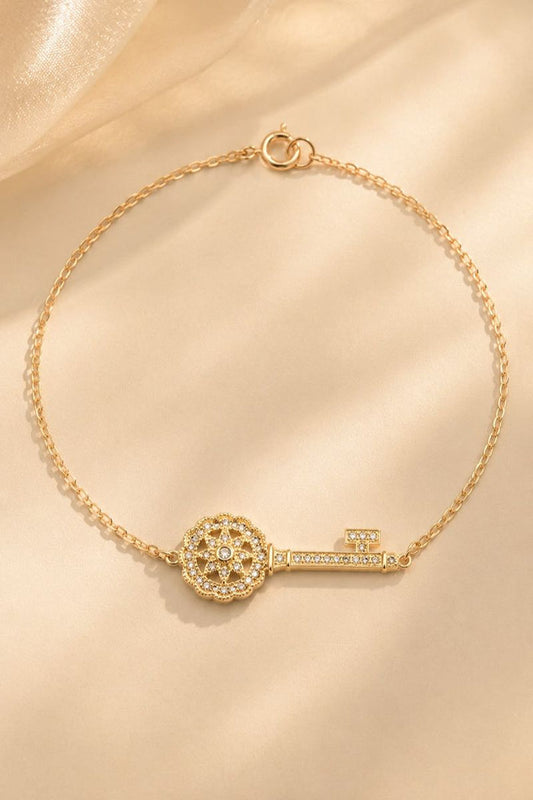 Yellow Gold Plated Bracelets with Crystals CQ0048