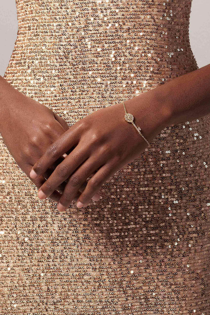 Yellow Gold Plated Bracelets with Crystals CQ0048 - COCOMELODY
