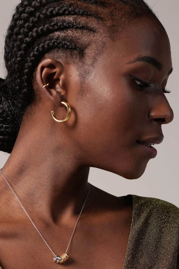 Yellow Gold Plated Earrings CE0100 - COCOMELODY