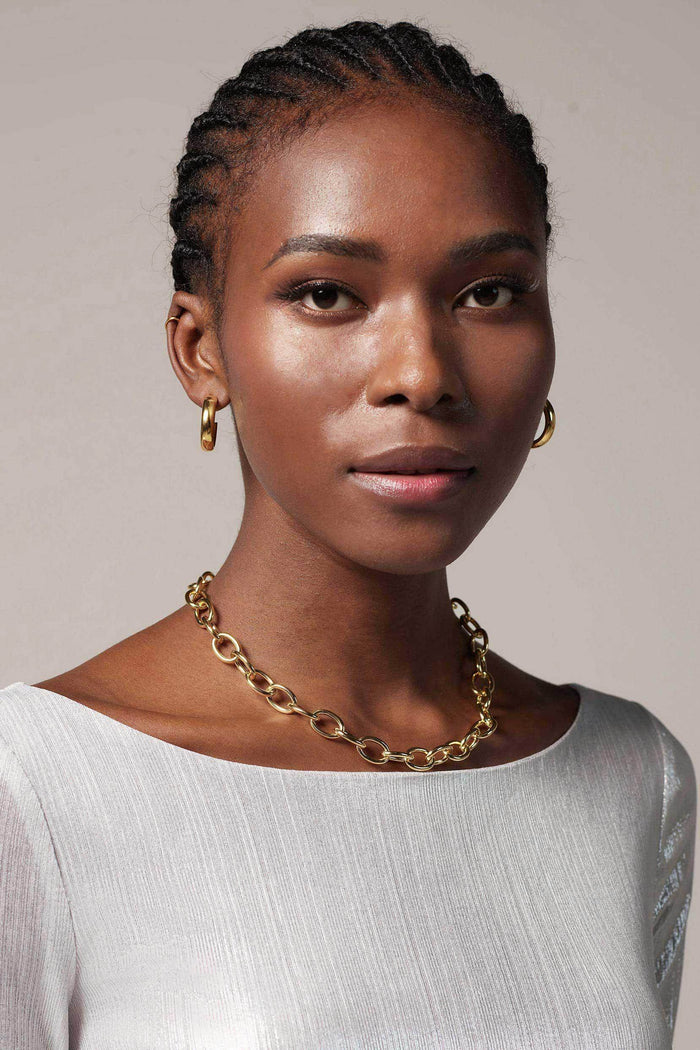 Yellow Gold Plated Necklaces CX0013 - COCOMELODY