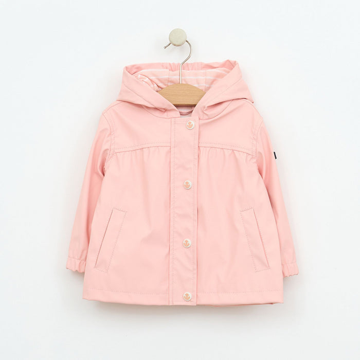 Yoke Pleats Baby Raincoat with Cotton Lining