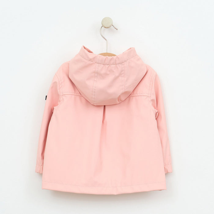 Yoke Pleats Baby Raincoat with Cotton Lining