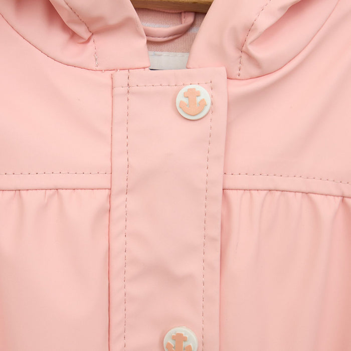 Yoke Pleats Baby Raincoat with Cotton Lining