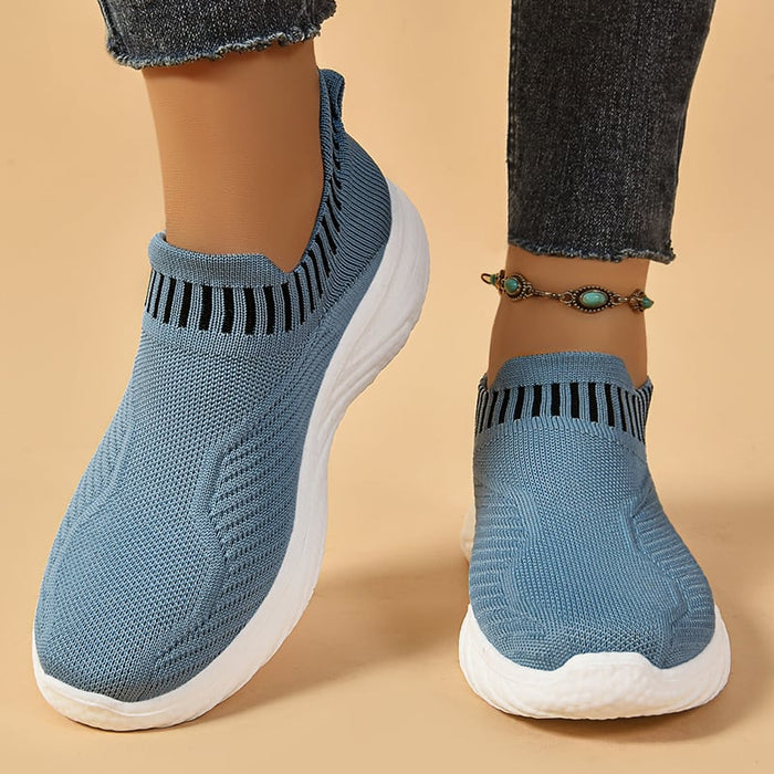 Zoe - Women's Casual Slip-On Sneakers with Knit Upper