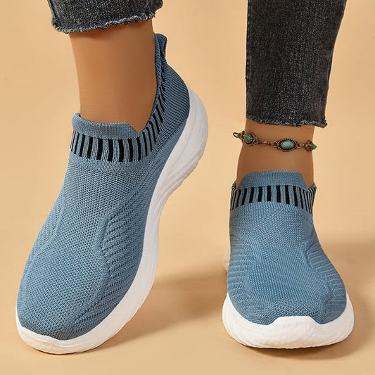 Zoe - Women's Casual Slip-On Sneakers with Knit Upper